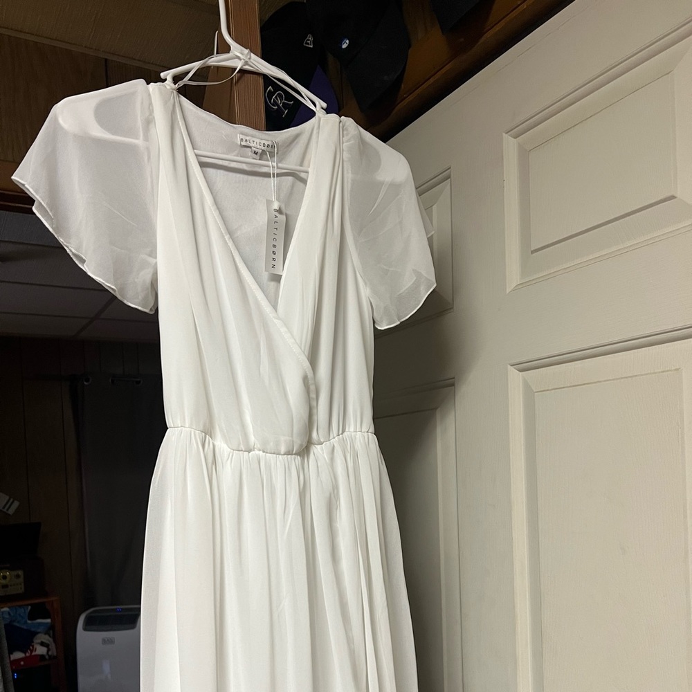 White Baltic Born Maxi Dress, Size Medium NWT
